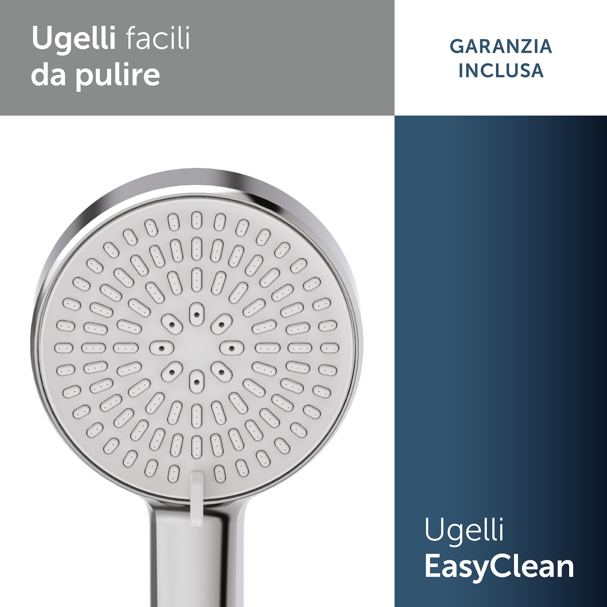 Ideal Standard Alero colonna doccia, kit doccia a risparmio idrico con due tipi di getto (SilkRain e Rain), montaggio flessibile grazie al braccio girevole – Cromo (260 x 513 x 1117 mm)