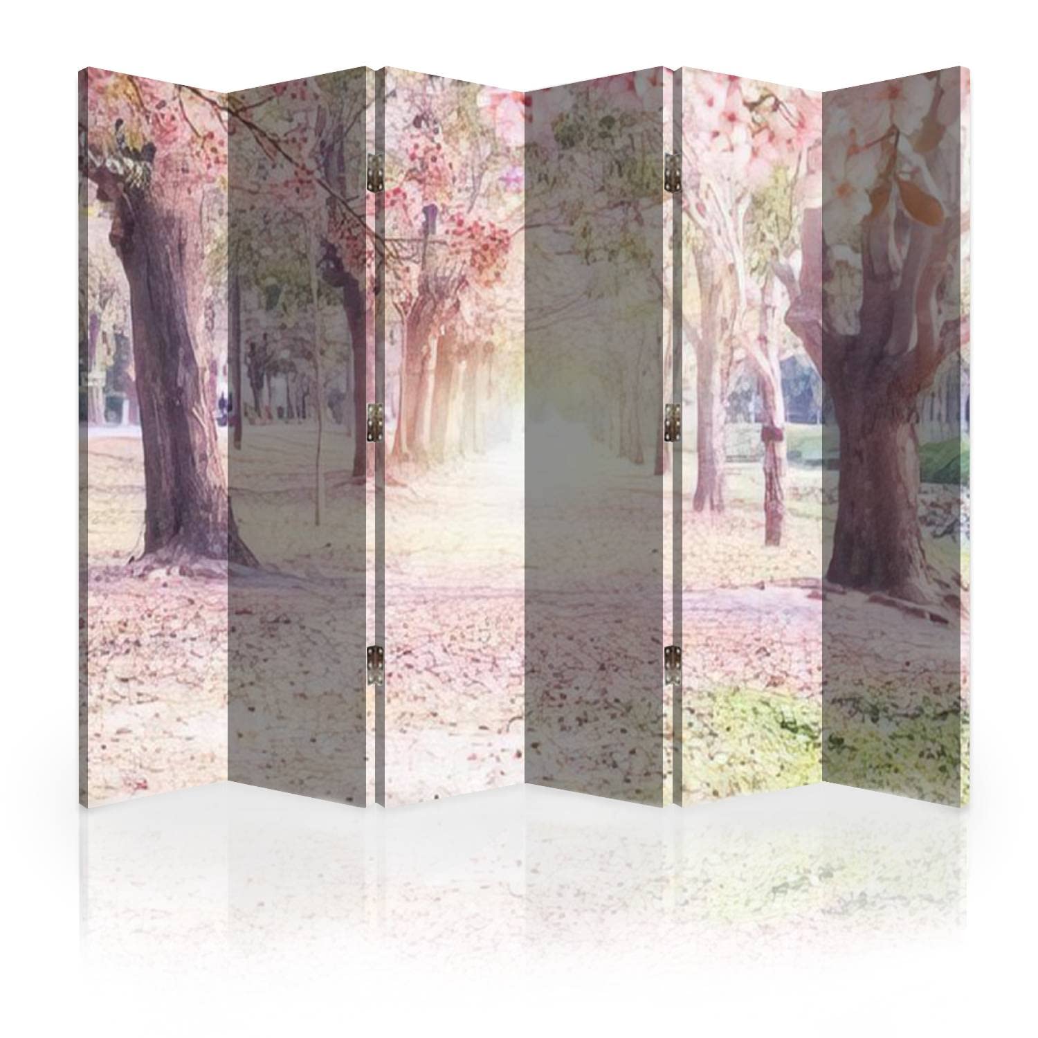 Buy Canvas Room Divider Screen Tunnel Pink Flowers Tabebuia Rosea