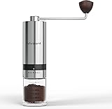 Coffee Grinder Manual Capacity 32g - Stainless Steel Conical Burr Coffee Grinder Hand, Manual Coffee Grinder Espresso with Adjustable Settings, Portable Coffee Bean Grinder for French Press