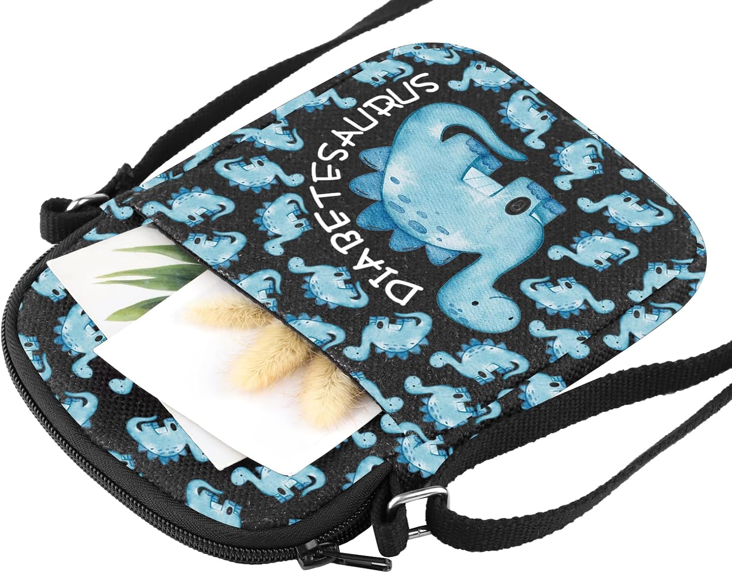 JXGZSO Funny Diabetic Bag Gift Diabetesaurus Diabetic Dinosouar Bag Diabetes Diabetic Supply Case (Diabetesaurus CB) image 4