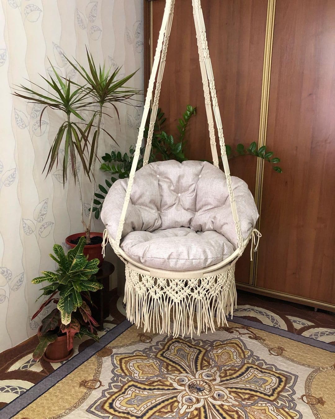 Macrame Patio Swing, Hammock Swing, Indoor Chair, Macrame Swing Chair, Hammock Swing-image-43