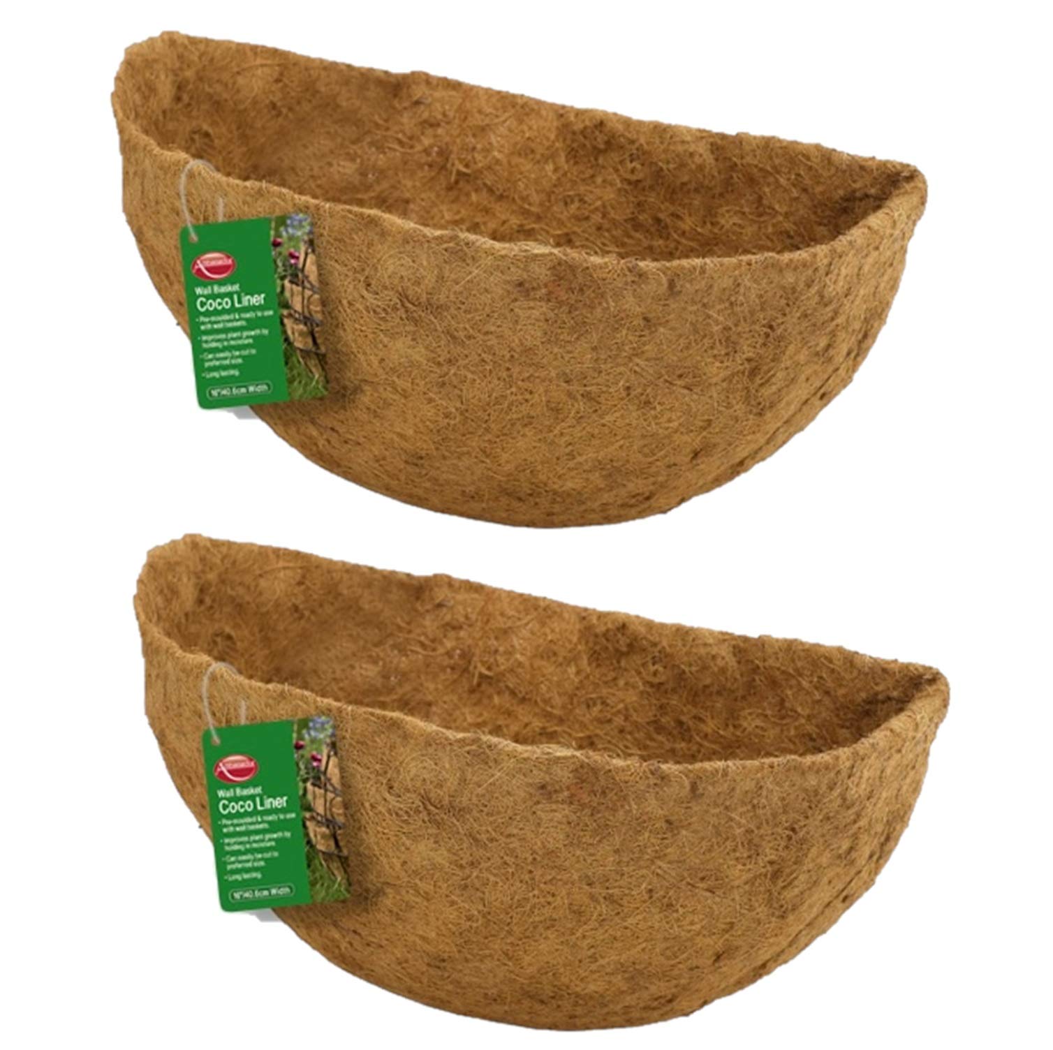 Ambassador Coco Fibre Wall Basket Liner 14'' Pack of 2 liners