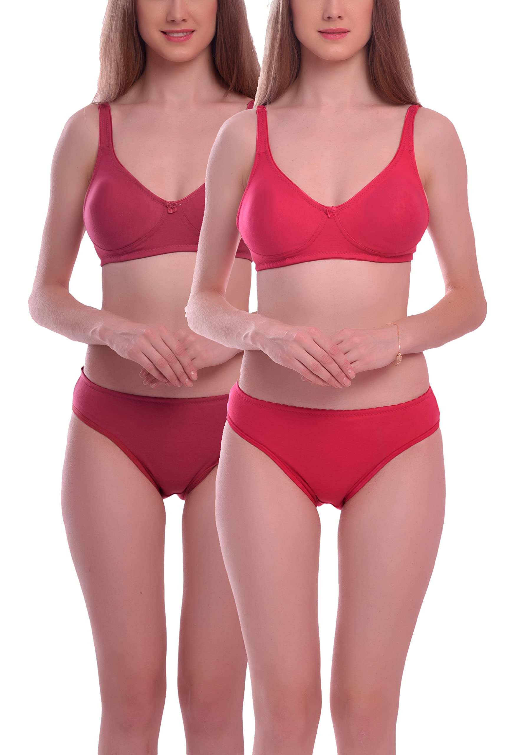 elina Women's T-Shirt Cotton Hosiery Bra and Panty (Vivan-set3)-picture-30