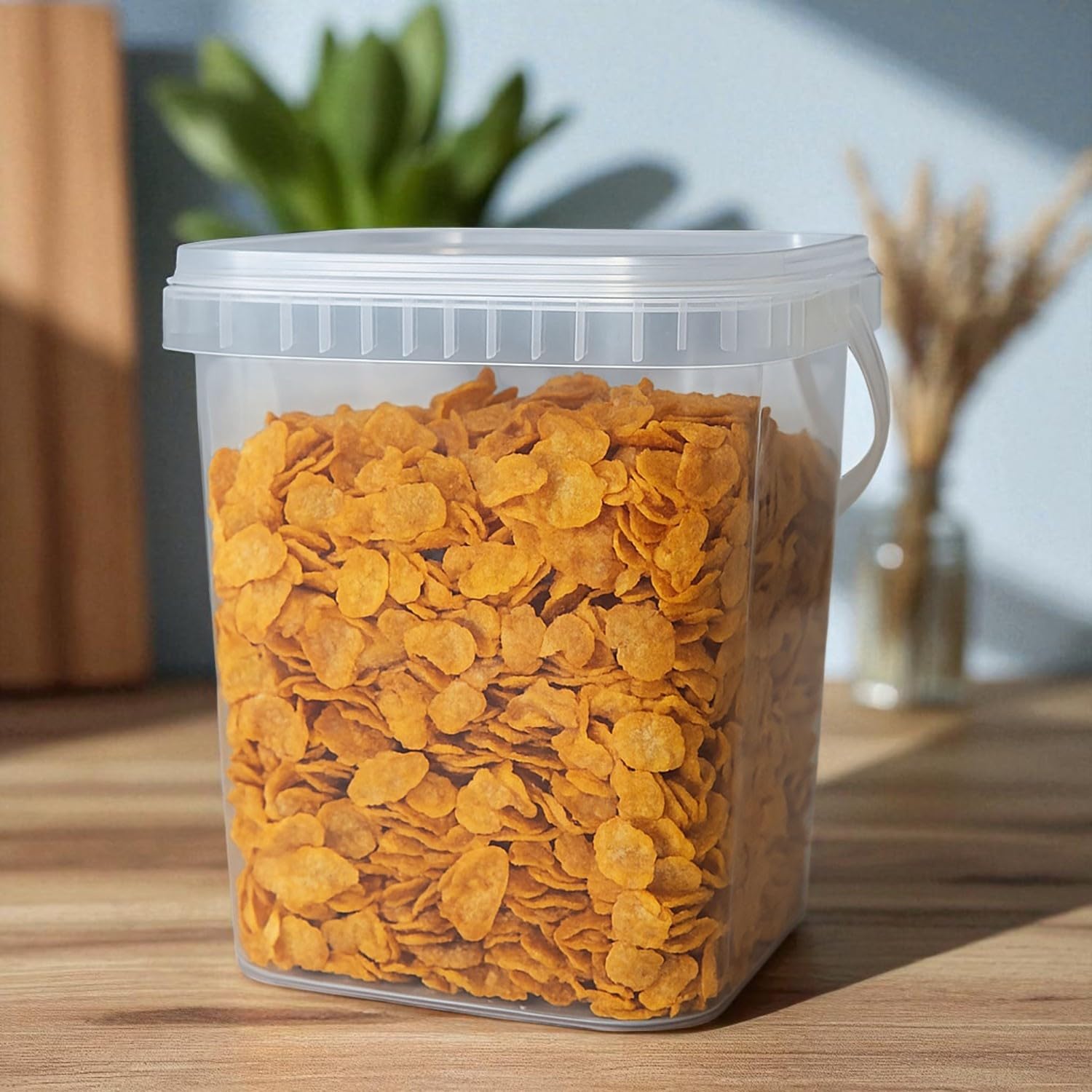 TWO TIGERS Fiambrera de Plástico Multiusos. Pack 12 Envases. Fiambreras con Tapa y Asa para Bar, Restaurantes, Cafeterías, Hostelería, Comercios, Hogares. Almacenamiento Alimenticio (6,5L)