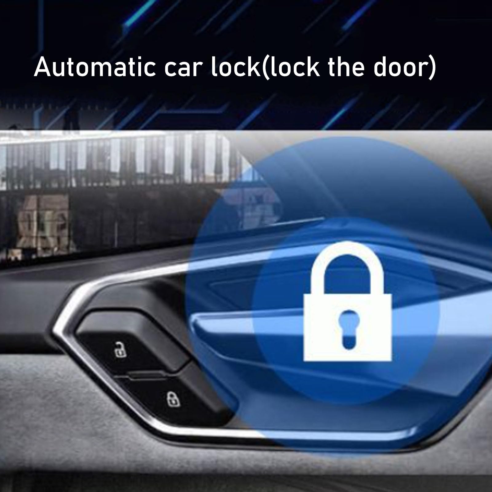 de Alarma para Automóvil DC12V Control Remoto Inteligente Kit de Entrada sin Llave con un Botón de Inicio Universal para Vehículo Robo de Bluetooth Que Reduce la Probabilidad Accidental (BT)