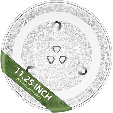Magic Chef Microwave Glass Plate - 11.25" Microwave Glass Turntable Plate for...