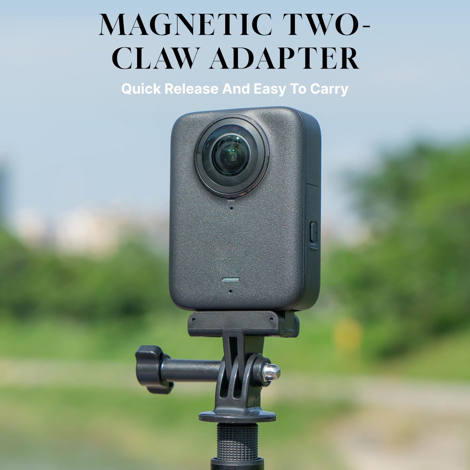 Soporte Magnético de Liberación Rápida Compatible con dji Osmo Action 6/5 Pro/4/3/Nano, Adaptador de Aluminio Compacto con Base de Montaje para Deportes, Vlog, Bicicleta — view 6