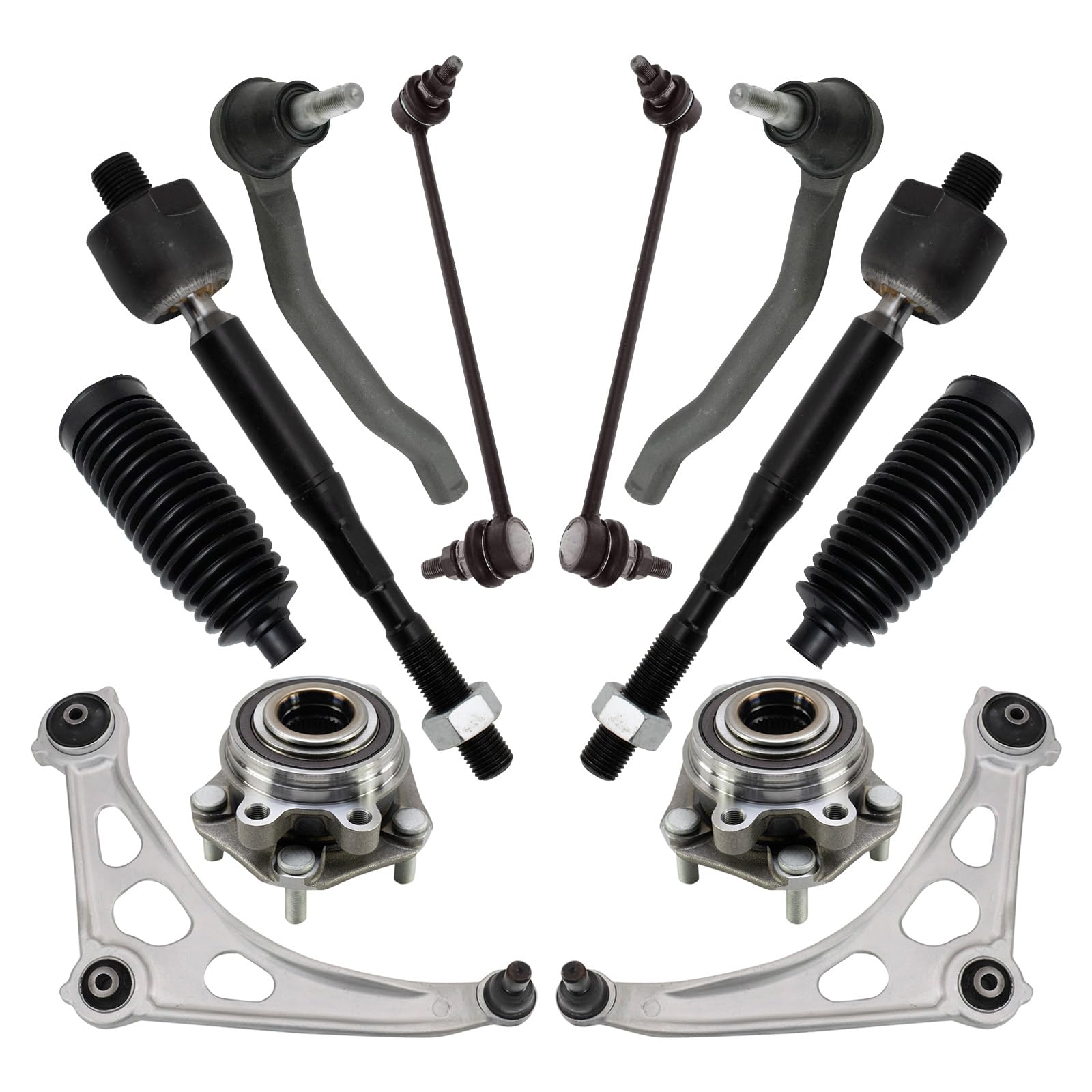 TRQ Front Steering Suspension Drivetrain Kit Compatible with 2019-2023 Nissan Altima