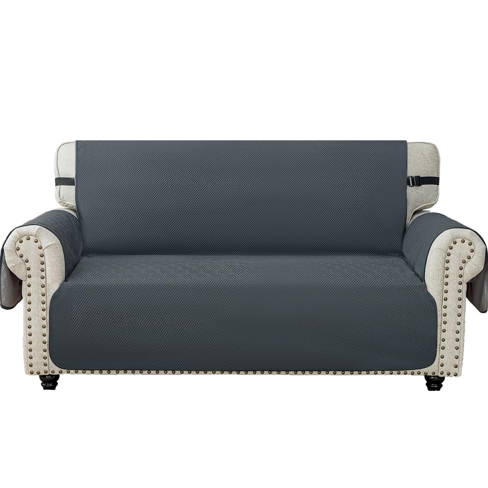 Sofa cover résistant gris foncé pour un salon chaleureux et protégé