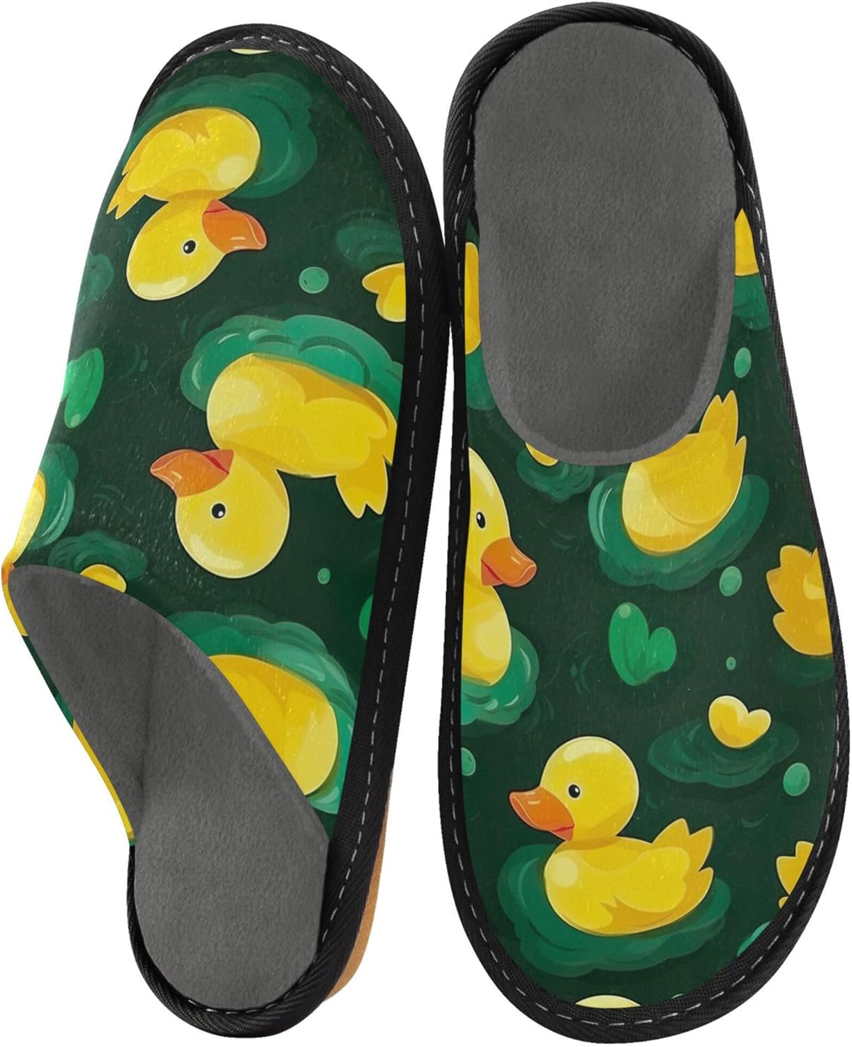 Cute Duck House Slippers – Cozy Fuzzy Slippers for Guests, Washable & Disposable, Perfect for Shoeless Home, Spa & Hotel Use A111069