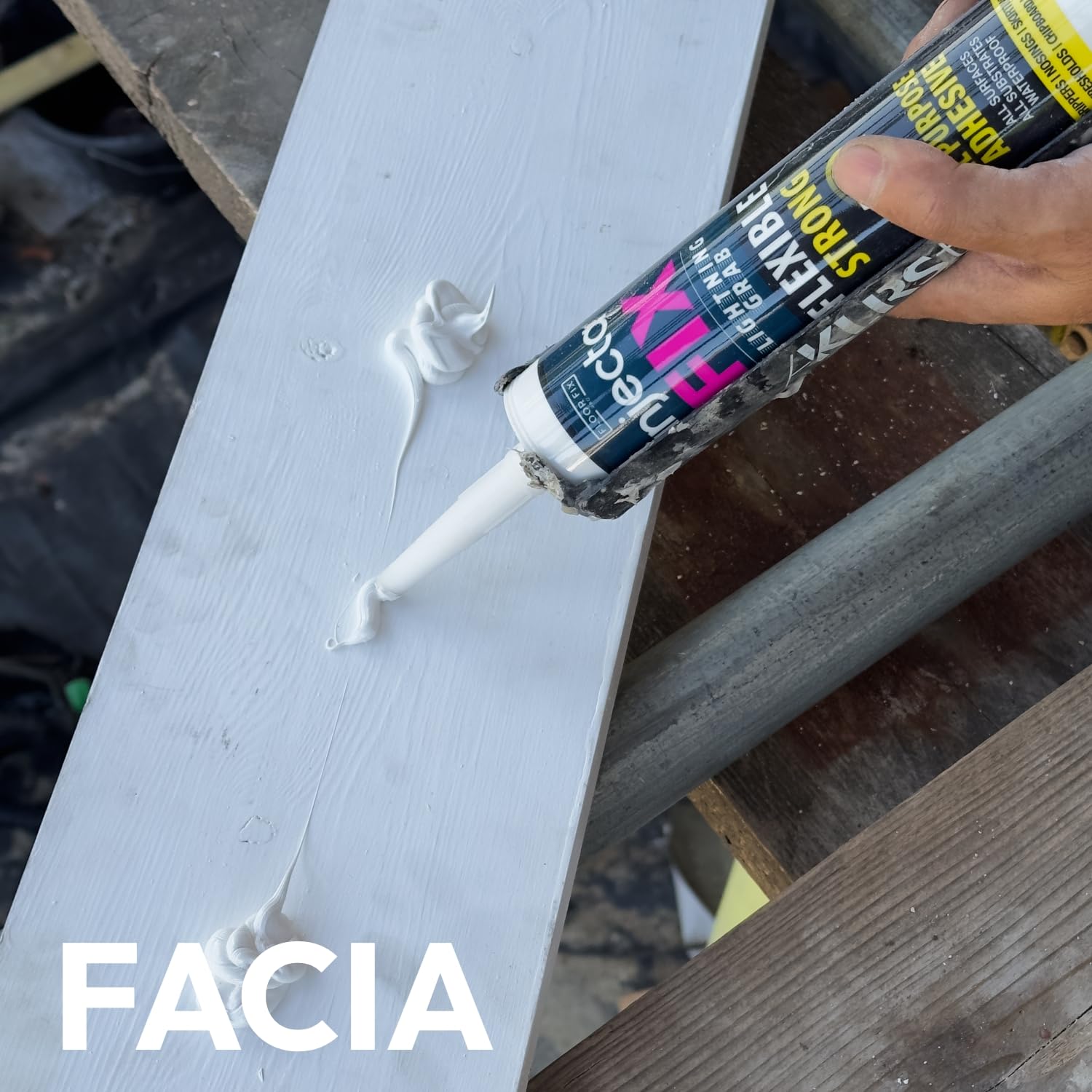 Lightning Grab Multi-Surface Flooring & Construction Sealant & Adhesive - Hybrid Polymer - Excellent Chemical Resistance - Water Resistant -Fast Grab Flexible & Strong (12)