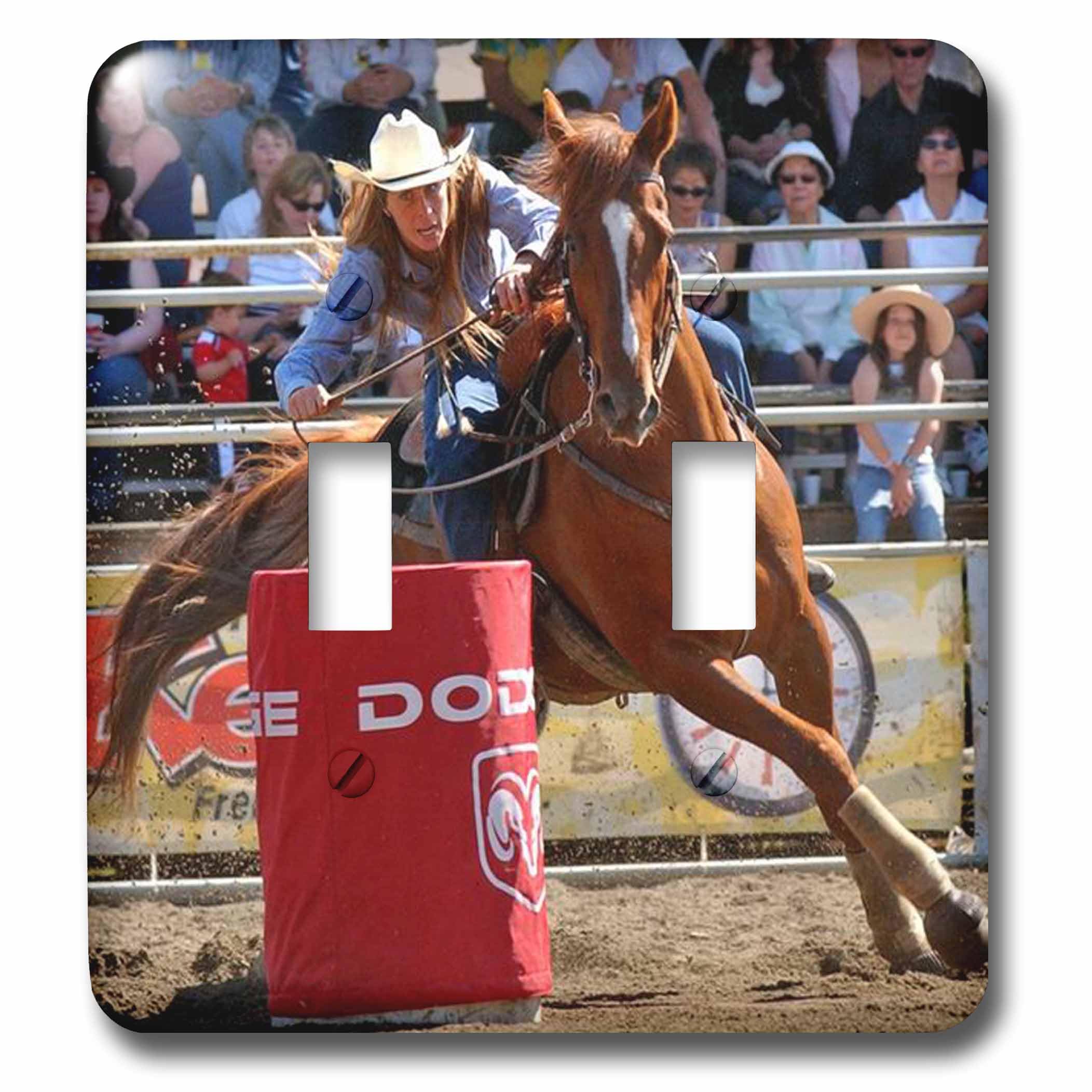 Interrupteur à bascule double Barrel Racing pour remplacer une plaque murale terne et classique