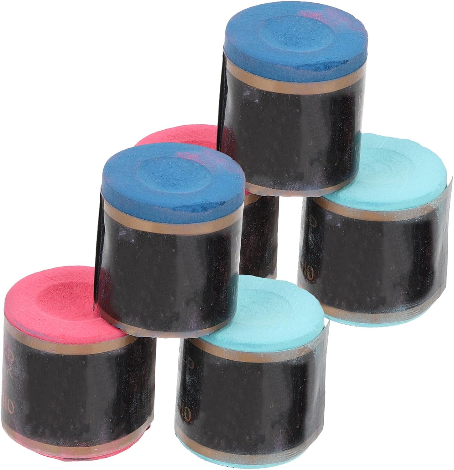 KOMBIUDA 6pcs Professional Billiard Chalk Durable Portable Pool Cue Chalks for Improved Friction and Hit Rate Billiard Training and Club Use Blue Red Green