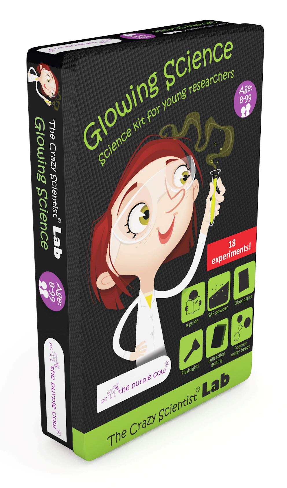 The Purple Cow Crazy Scientist LAB Glowing Science Kit