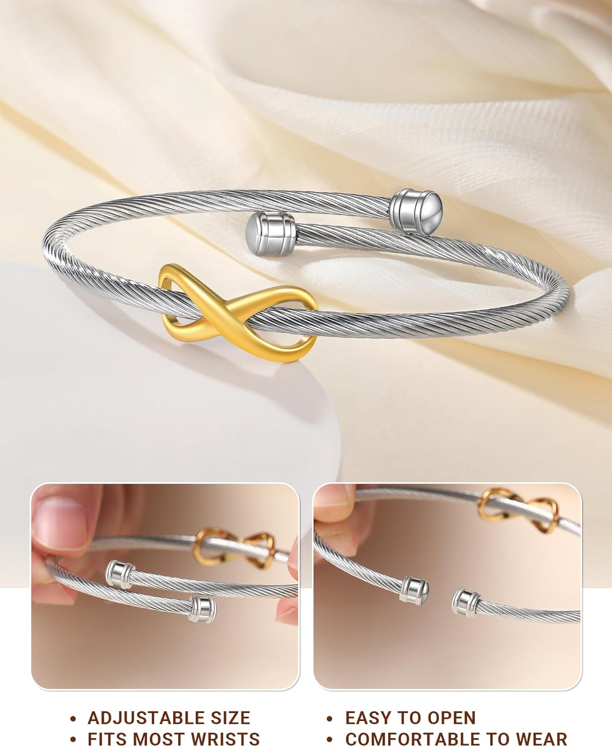 Infinity Bracelet for Daughter,Valentines Birthday Day Gifts - Image 4