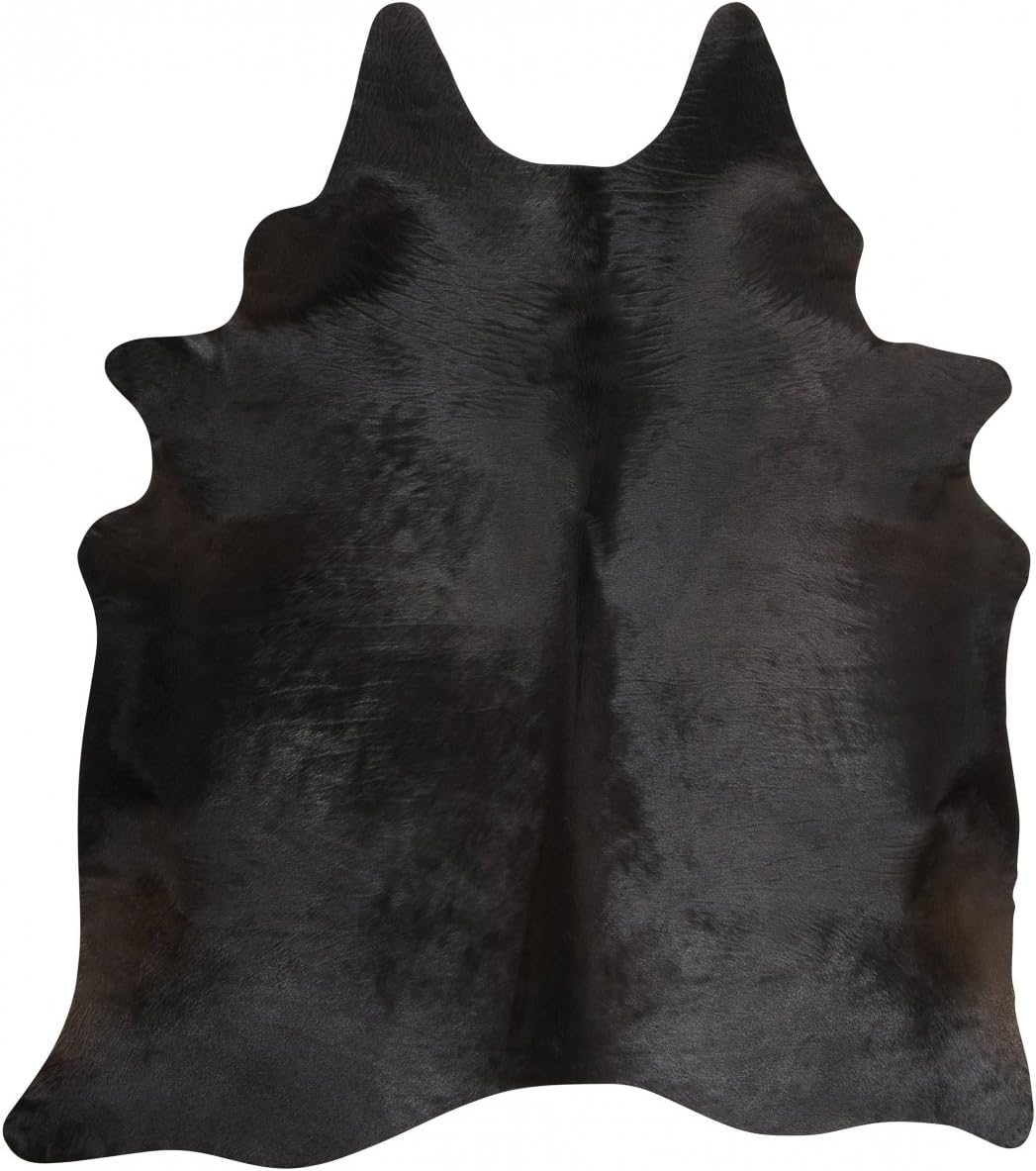 rodeo Solid Black Cowhide Rug (5x7)