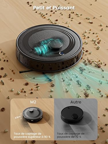 Lefant M2 Robot Vacuum Cleaner Washer, 6000Pa Suction, Laser Navigation, PSD Avoidance Technology, Mapping, Custom Cleaning, 240 Minutes, Control Via APP/Alexa/WiFi - 5