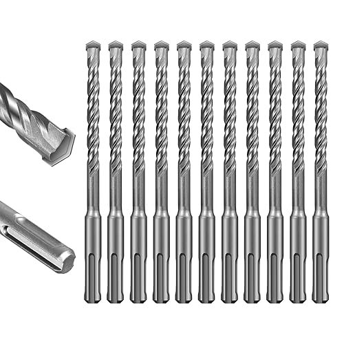 Miniatura 16 de SALI Brocas de martillo rotativo 9/16 x 12 pulgadas, 5 brocas de martillo rotatorio, herramienta de agujero de mampostería para hormigón, piedra,