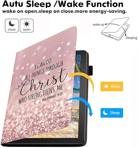 Miniatura 9 de Funda para Samsung Galaxy Tab A de 10.1 pulgadas 2019 (SM-T510T515T517), funda de piel sintética con soporte y apagado automático, colibrí