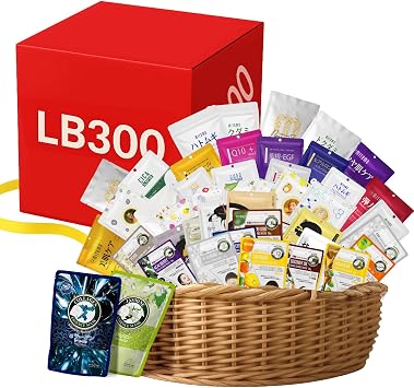 MITOMO Made in Japan Made in Japan Lucky Bag 300 Pieces Super Quantity Face Pack/Mask Highly Moisturizing Skincare Professional Use Spa Specification Random Composition from All Products LBKL000300