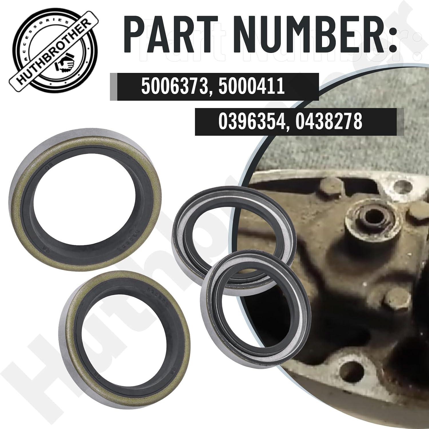 5006373 Gearcase Seal Kit - by Huthbrother, Compatible with Johnson Evinrude 396354 434516 437752 437753 438278 439141 5000411, Fits Model 75-250 HP