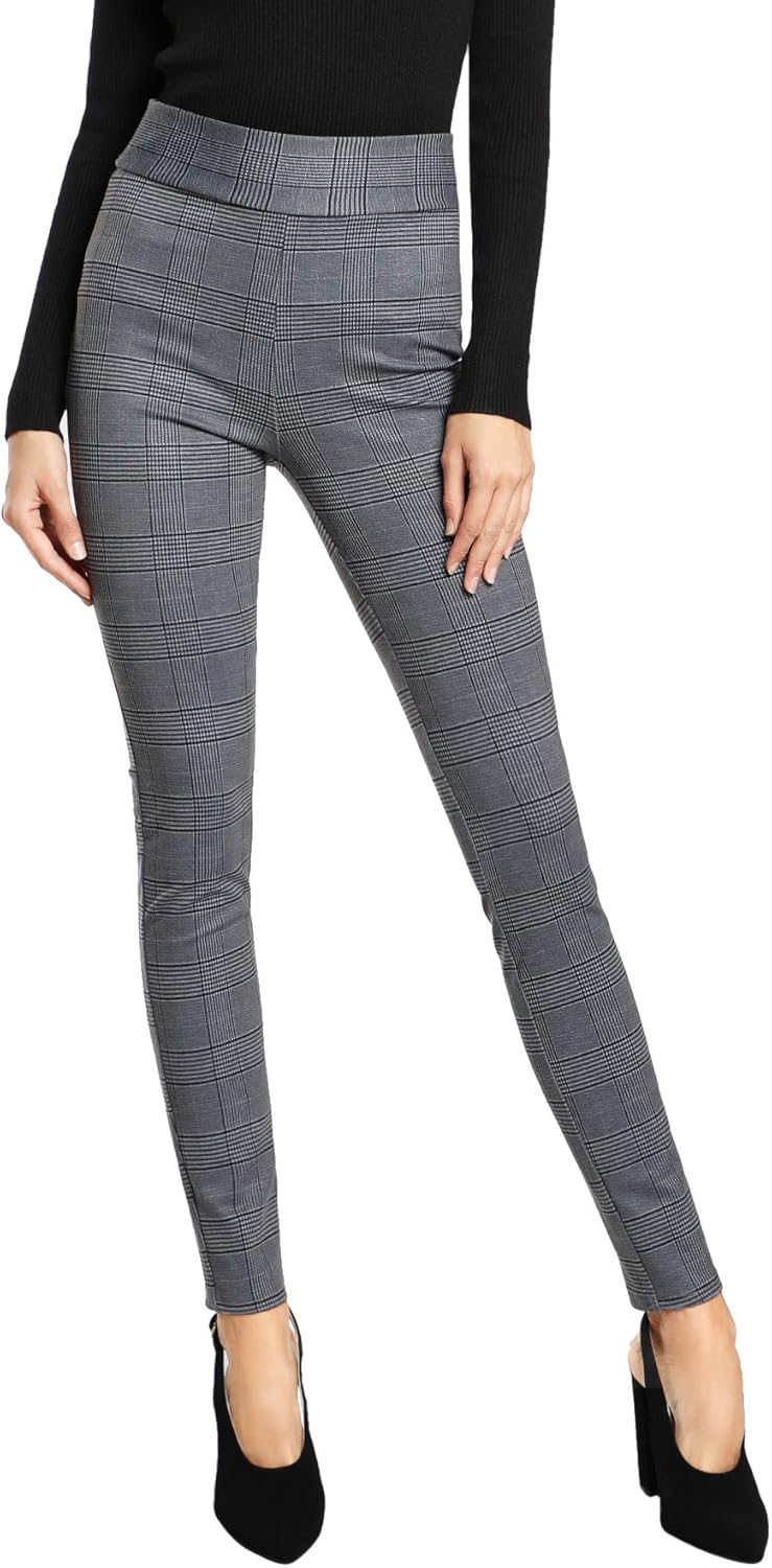 SweatyRocks Women’s Casual Skinny Leggings Stretchy High Waisted Work Pants
