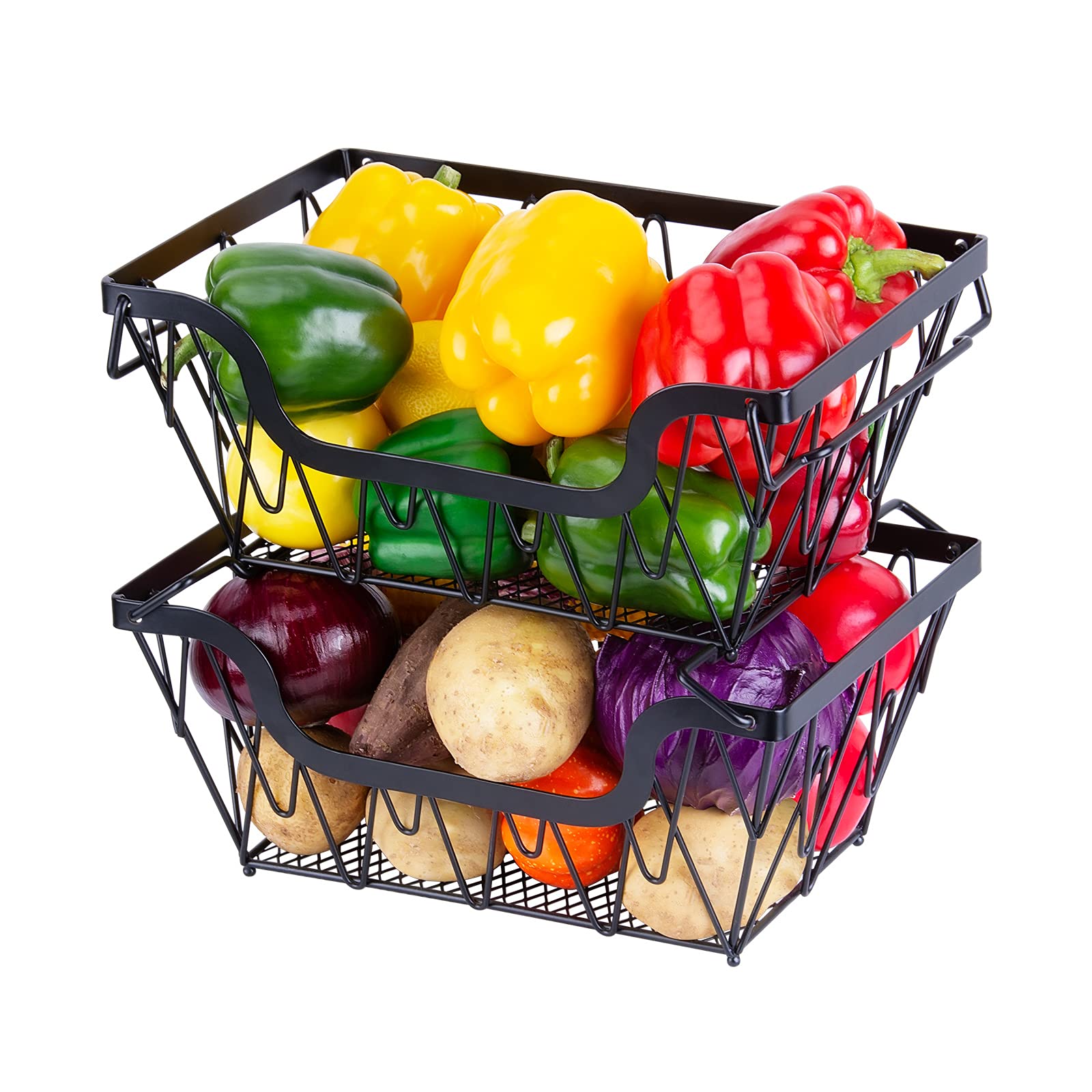 Buy Fruit Basket for Kitchen,Stackable Storage Bins for Kitchen