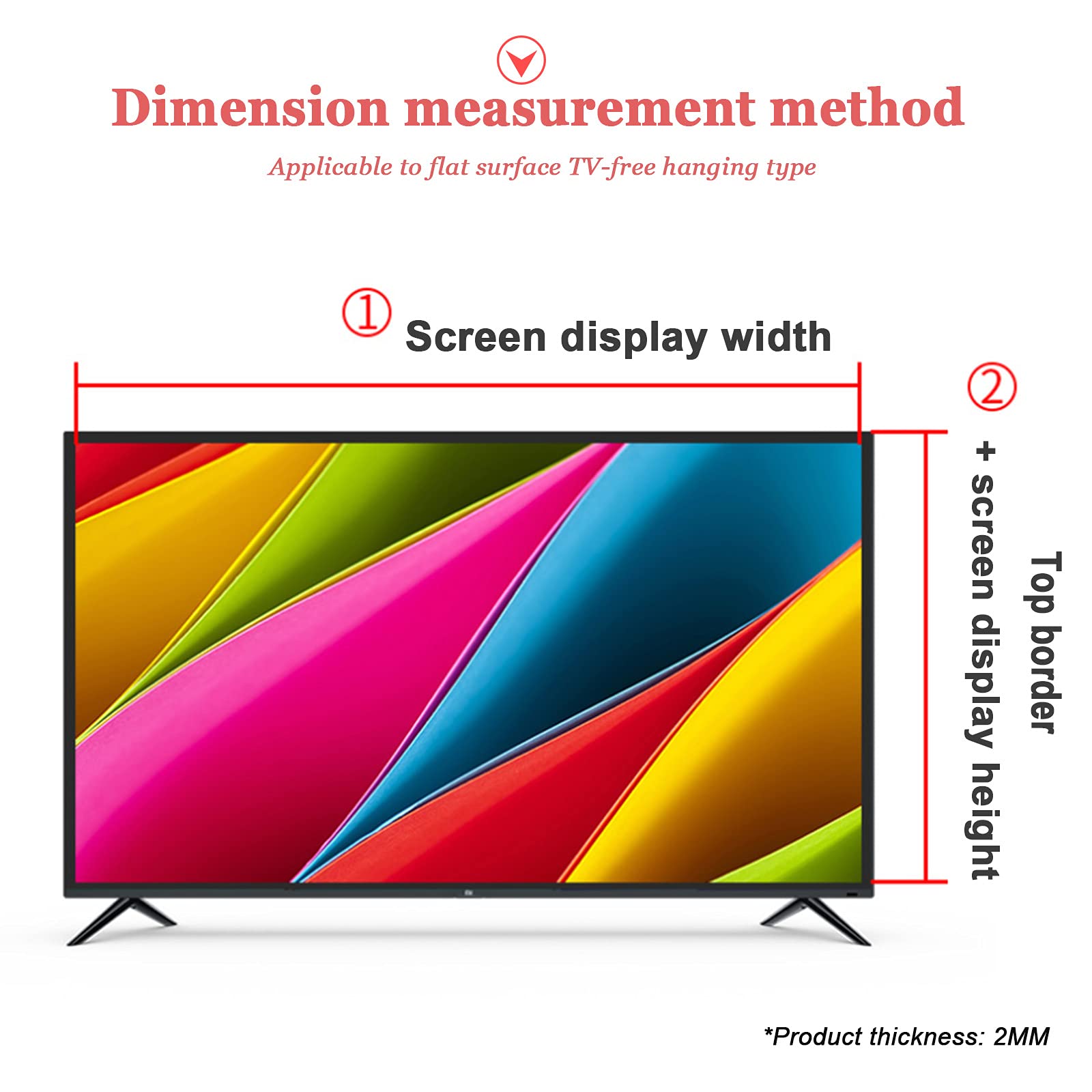 WUK Protector de Pantalla, Monitor de TV Colgante, protección Ocular para niños, protección de película de Pantalla, Cubierta antirrayas, antirreflejo, antirreflejo Azul para 32-75 Pulgadas