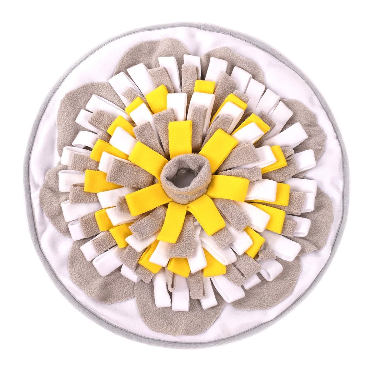 Vedem Small Animal Snuffle Mat Fleece Foraging Mats Interactive Feeding Toy Rabbit Guinea Pig Rat Hamster Anti Slip Treat Dispenser (Grey)