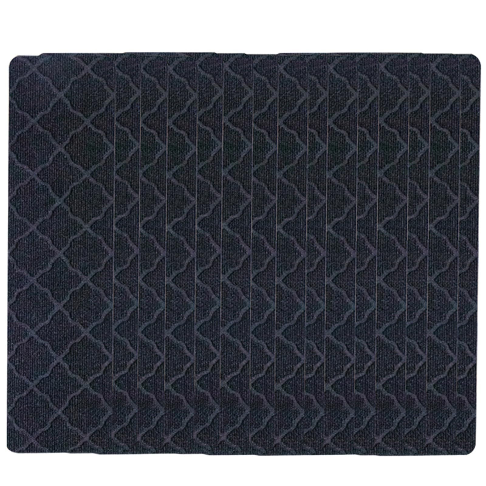 Jazuaiao 15Pcs Soft Stair Treads with Secure NonSlip Backing Not Tape Need, Easy Cleans Mats for Kids Elder Pet Indoor Rugs