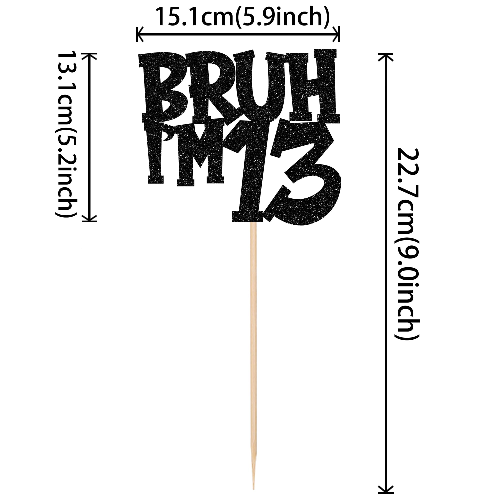 Kotkiddy Bruh I'm 13 taartdecoratie, Blije 13e verjaardag feest