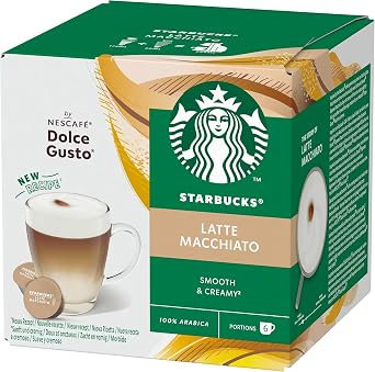 NESCAFE Dolce Gusto Starbucks Latte Macchiato Coffee Pods x12 عبوة من 1