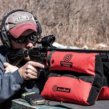 Shooter's Choice AccuRest Empty Shooting Bag, Red