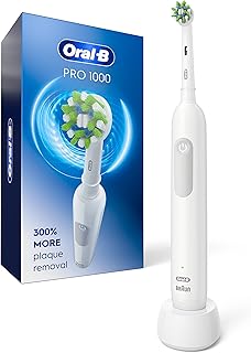 Oral-B Pro 1000 Power Rechargeable Electric Toothbrush Powered by Braun ,1 count , White (Packaging may vary)