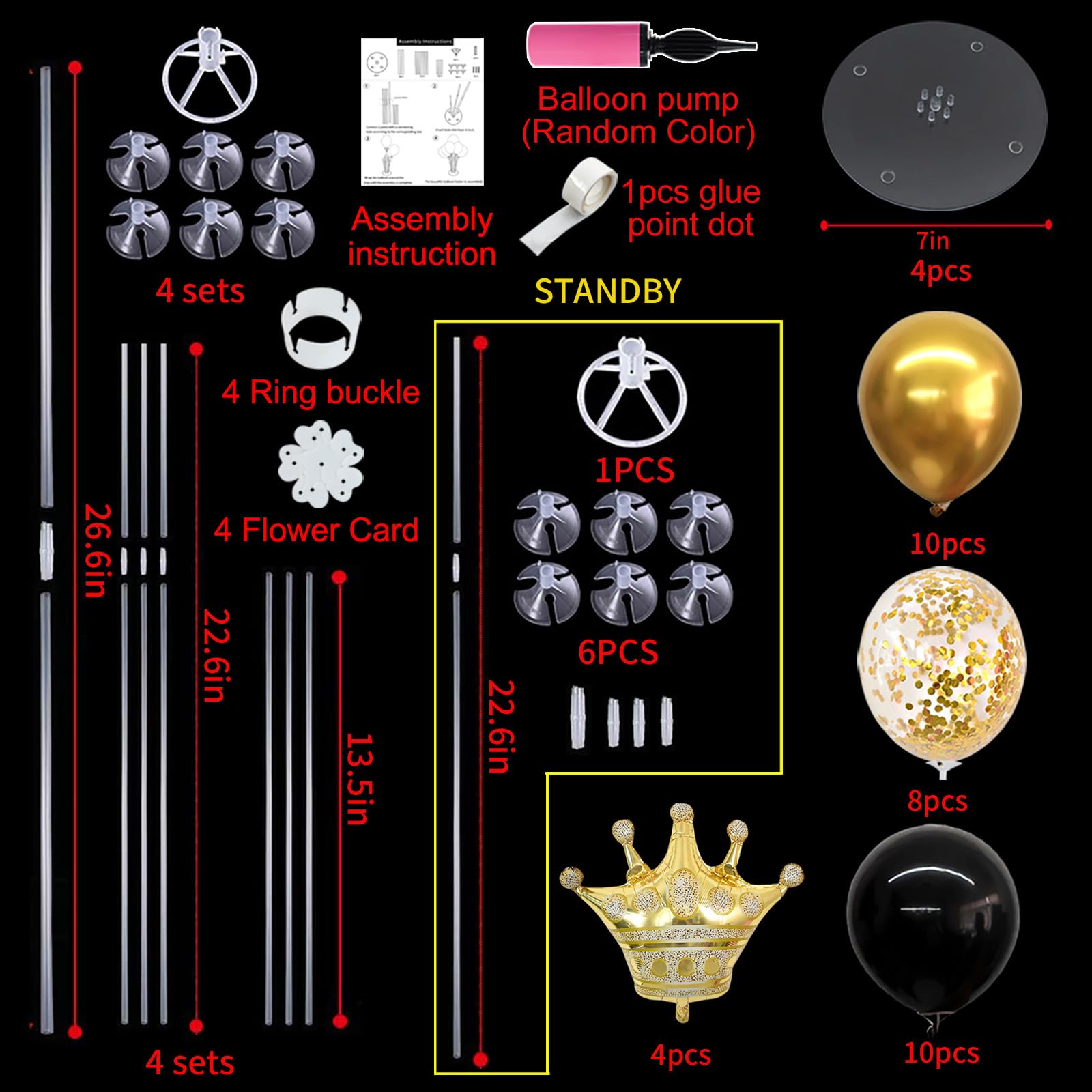 Amazon.com: TONIFUL Table Centerpiece Balloons Stand Kit