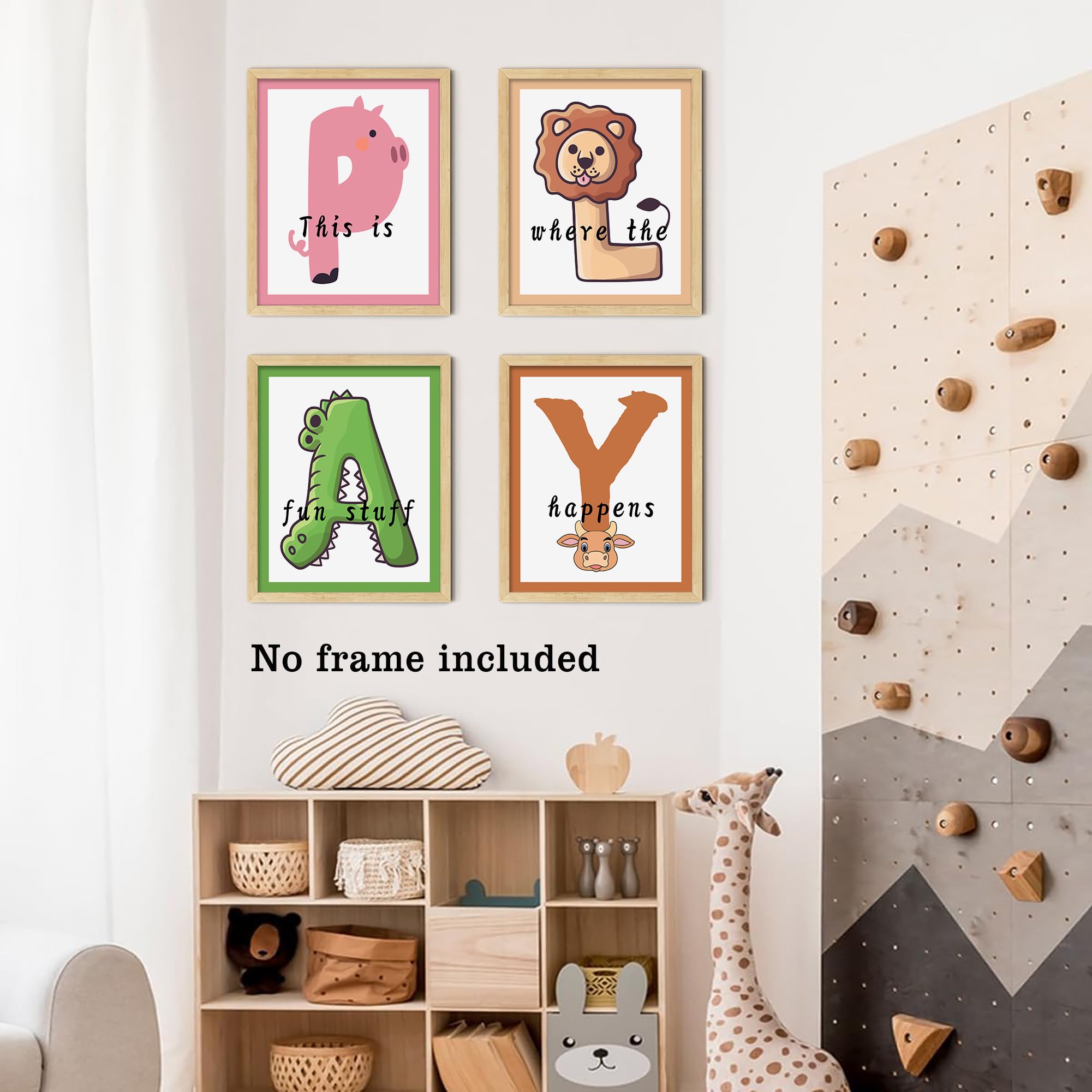 LIELIEYAO Baby Nursery Prints Decor Playroom Decor 8 x 10 Inch Unframed Wall Art Prints for Kids Bedroom Decor,Kids Wall Art for Girls Bedroom Decor - Image 4