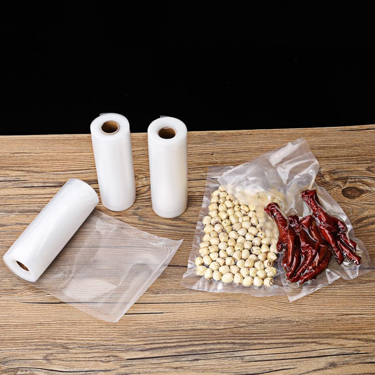 SOLUSTRE Vacuum Sealer Bags Roll 28cm x 500cm Food Preservation Bag Reusable Vacuum Storage Pouch for Kitchen for Freezing Meat and Vegetables
