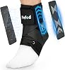 Ankle Support for Sprained Ankle Ankle Brace with 2 Support Pads Slim Fit Ankle Support Closure Adjustable Bandage Ankle for Men Women Sports & Recovery