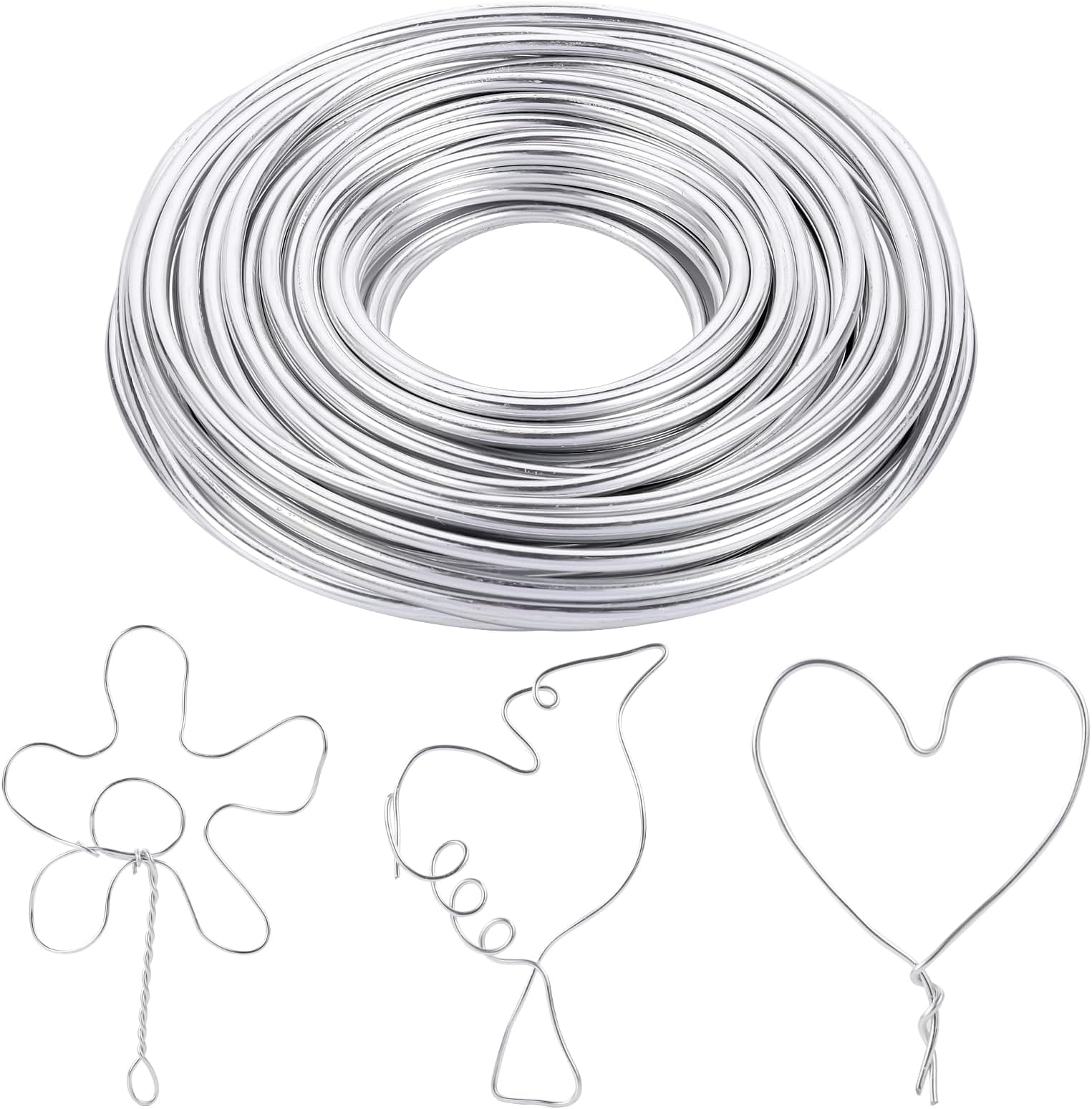 HIGHROCK Aluminium-Basteldraht 2 Mm – 30 M Rolle, Silber, Weich Und Flexibel