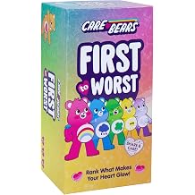 FIRST TO WORST Care Bears Family Party Game - The Card Game About How Your Friends Rank Things for Kids, Stocking Stuffers, Family Game Night with Polarizing Priorities