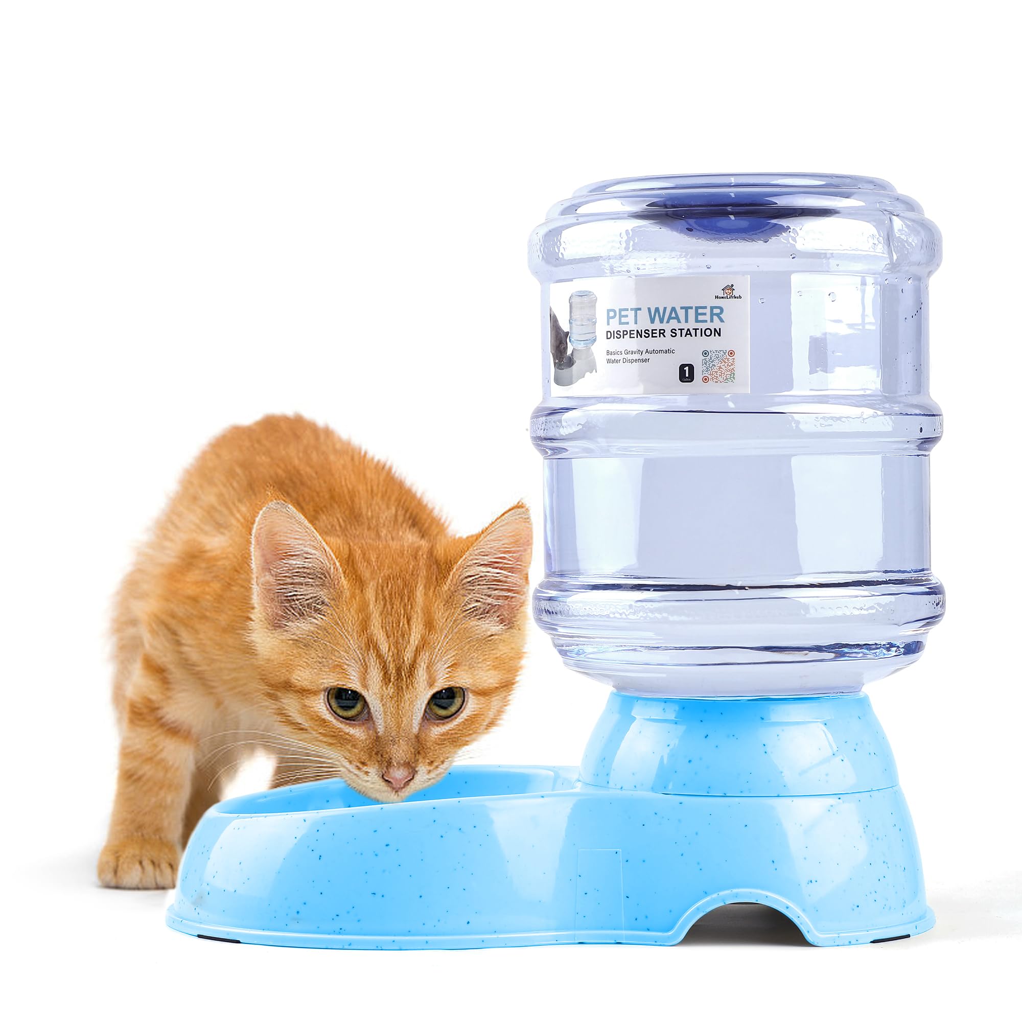 Dog Water Dispenser for Large Dogs and Cats, 1 Gallon Gravity Automatic Feeder, Cat and Dog Water Dispenser Station, Cat Water Dispenser, Large Size Dog Drinking Fountain