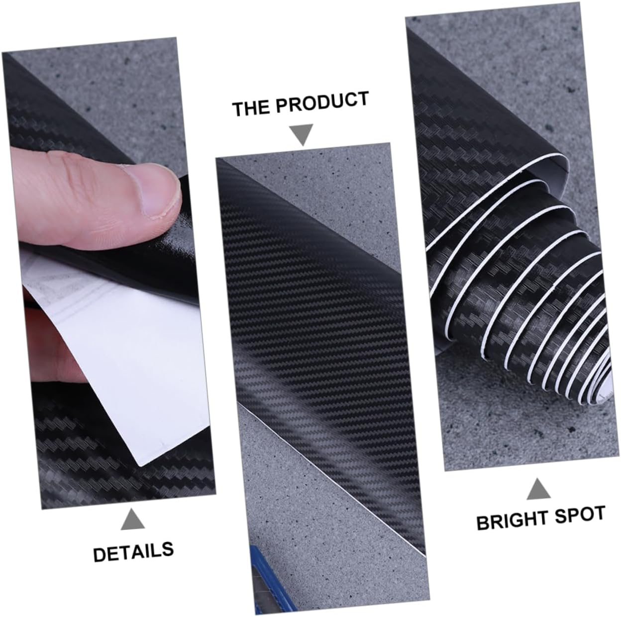 Carbon Fiber Vinyl Wrap Durable Self-Adhesive Automotive Interior Film and Easy to Clean Car Decal for