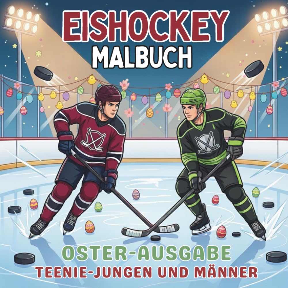 Eishockey Malbuch. Oster-Ausgabe. Teenie-Jungen und Männer.: Kreative Ostergeschenke für Hockey-Fans & Spieler. 40 dynamische Sport-Motive. ... Entspannung und Teamspirit für jede Saison!)