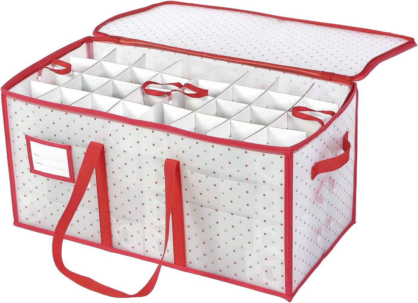 Sattiyrch Plastic Christmas Ornament Storage Box with Trays,Customizable Dividers, Dust-Proof Durable Ornament Organizer Holder,Christmas Storage Containers,Holds 128 x 3 Ornaments - Image 5