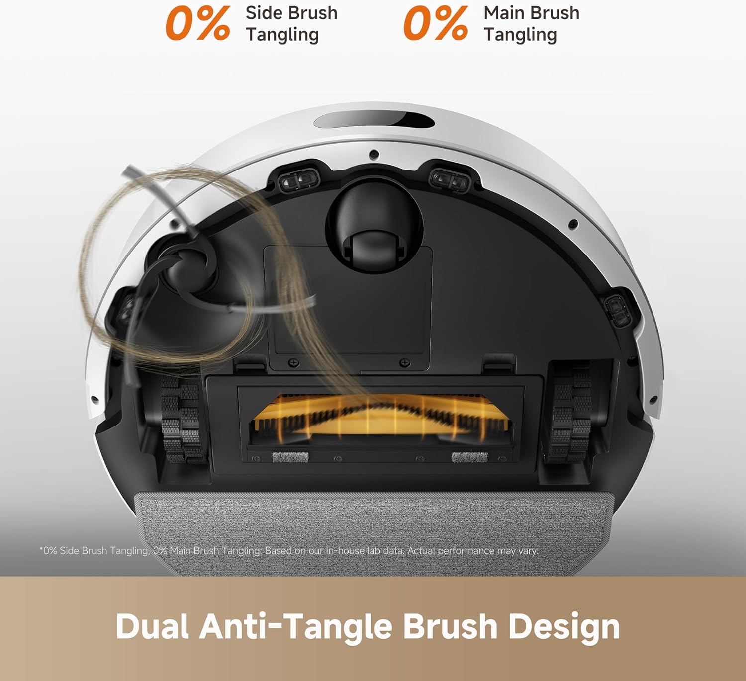 DREAME D20 Air Plus Robot Vac and Mop Combo with 20,000Pa Suction, Anti-Tangling Tech, Auto-Emptying Dock, Deep Carpet Cleaning and Smart Navigation White