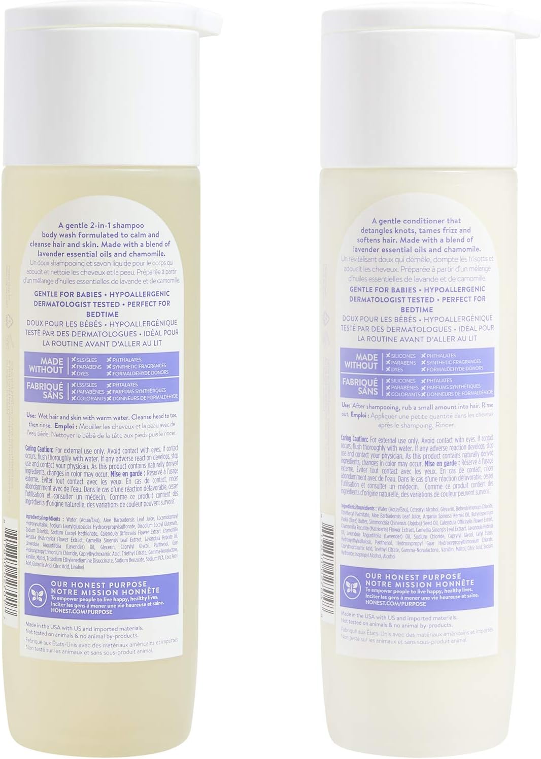 The Honest Company Truly Calming Lavender Shampoo Body Wash + Conditioner Bundle, Lavender : Beauty & Personal Care