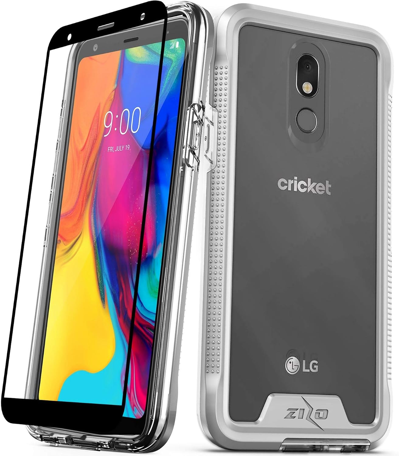 ZIZO ION Series for LG Stylo 5 Case Military Grade Drop Tested with Tempered Glass Screen Protector Silver Clear