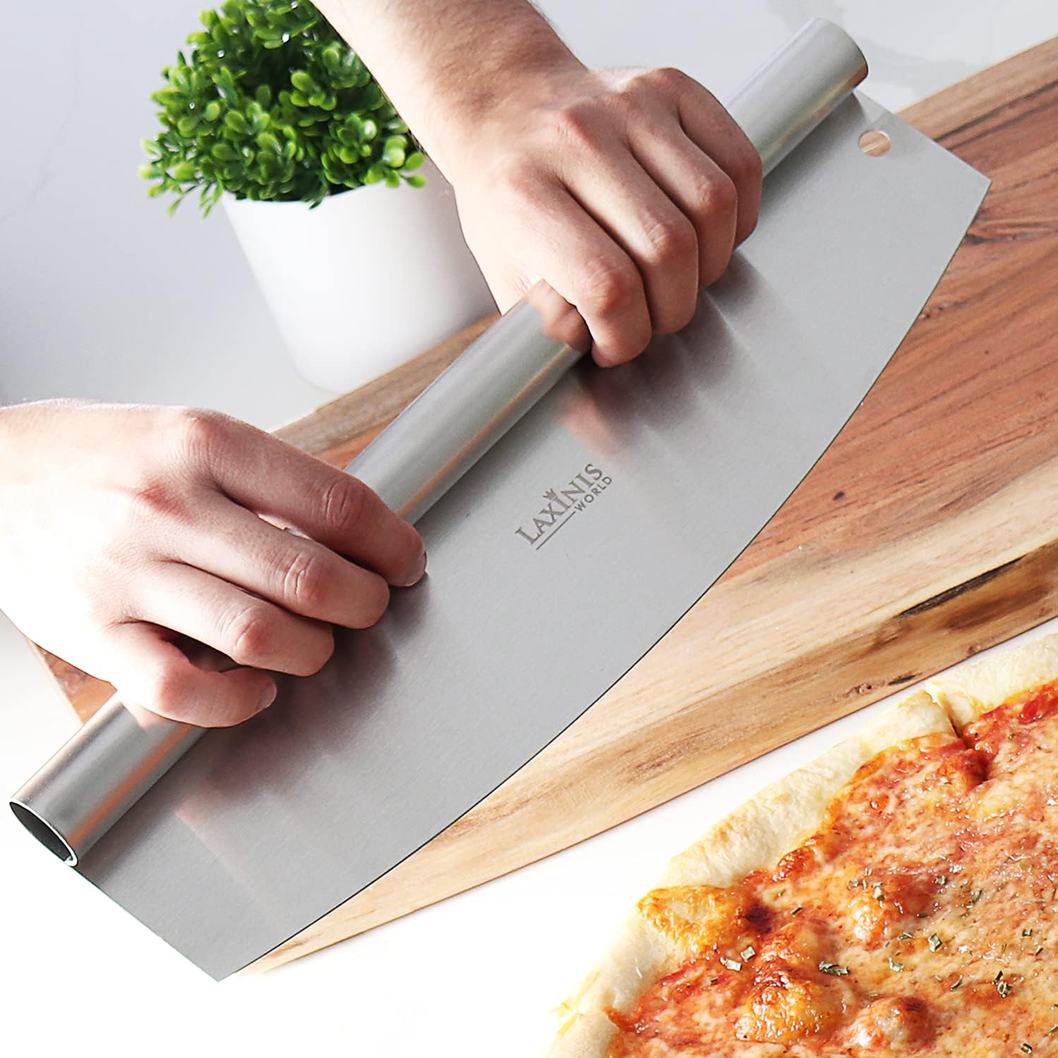 Pizza Cutter - 14" Pizza Cutter, Sharp Stainless Steel Pizza Slicer Knife Blade: Home & Kitchen