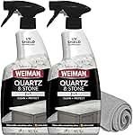 Weiman Quartz Countertop Cleaner and Polish - Clean and Shine Your Countertops Islands and Stone Surfaces with UV Protection, 24 Ounce with MicroFiber Towel, 2 Pack