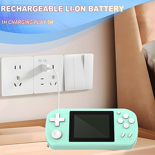 Miniatura 3 de Great Boy Juegos de mano para niños con 218 videojuegos retro de 3.0 pulgadas, pantalla a color, recargable, juego de arcade, regalo de cumpleaños